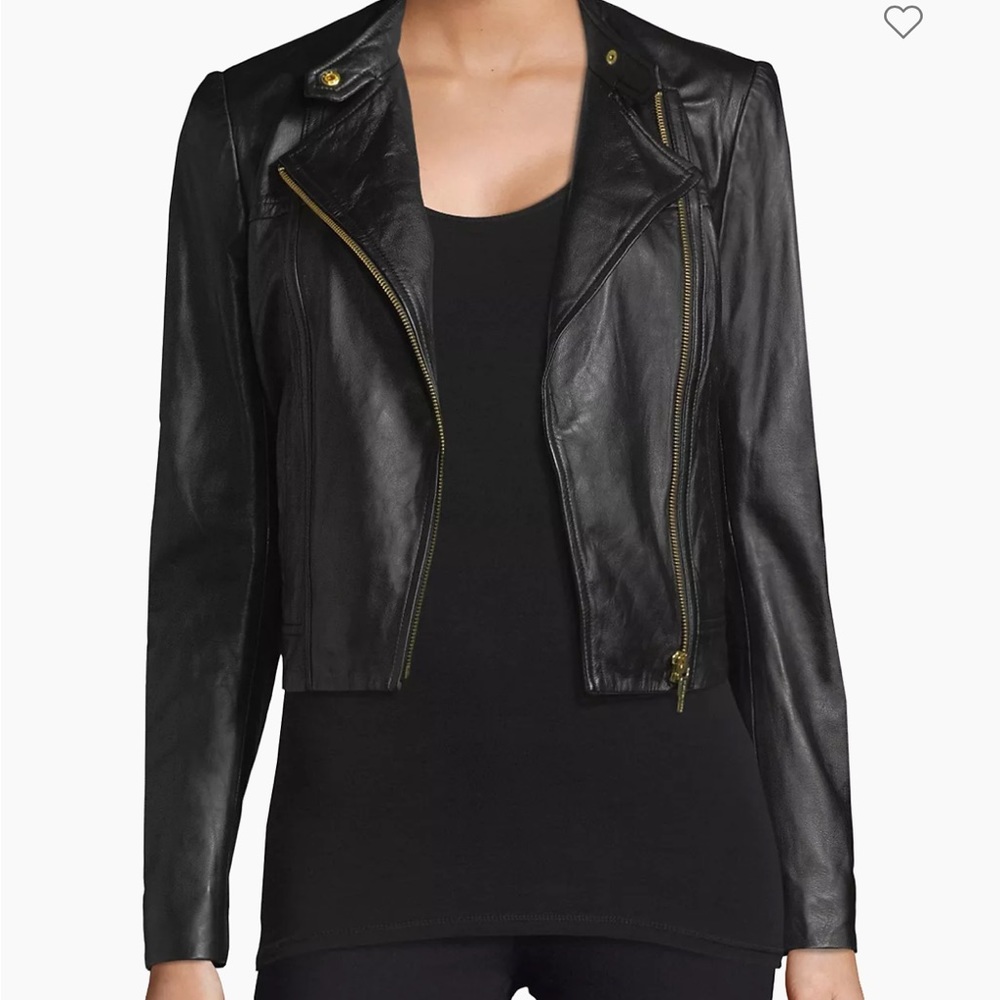 Michael Kors lamb skin moto jacket